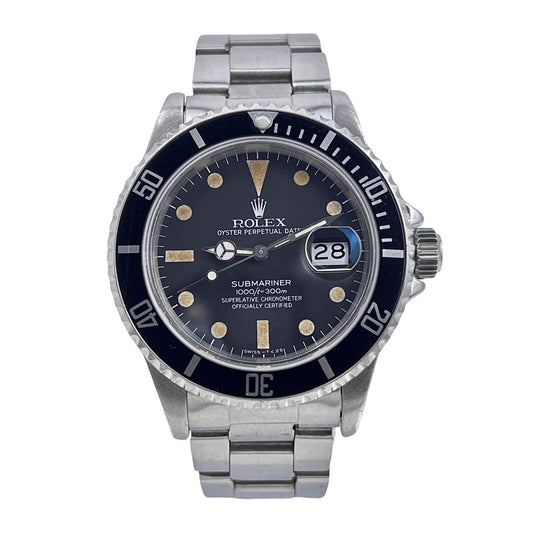 1982 Rolex Submariner 16800 Black Dial Stainless Steel Men's Watch SERVICED 2023