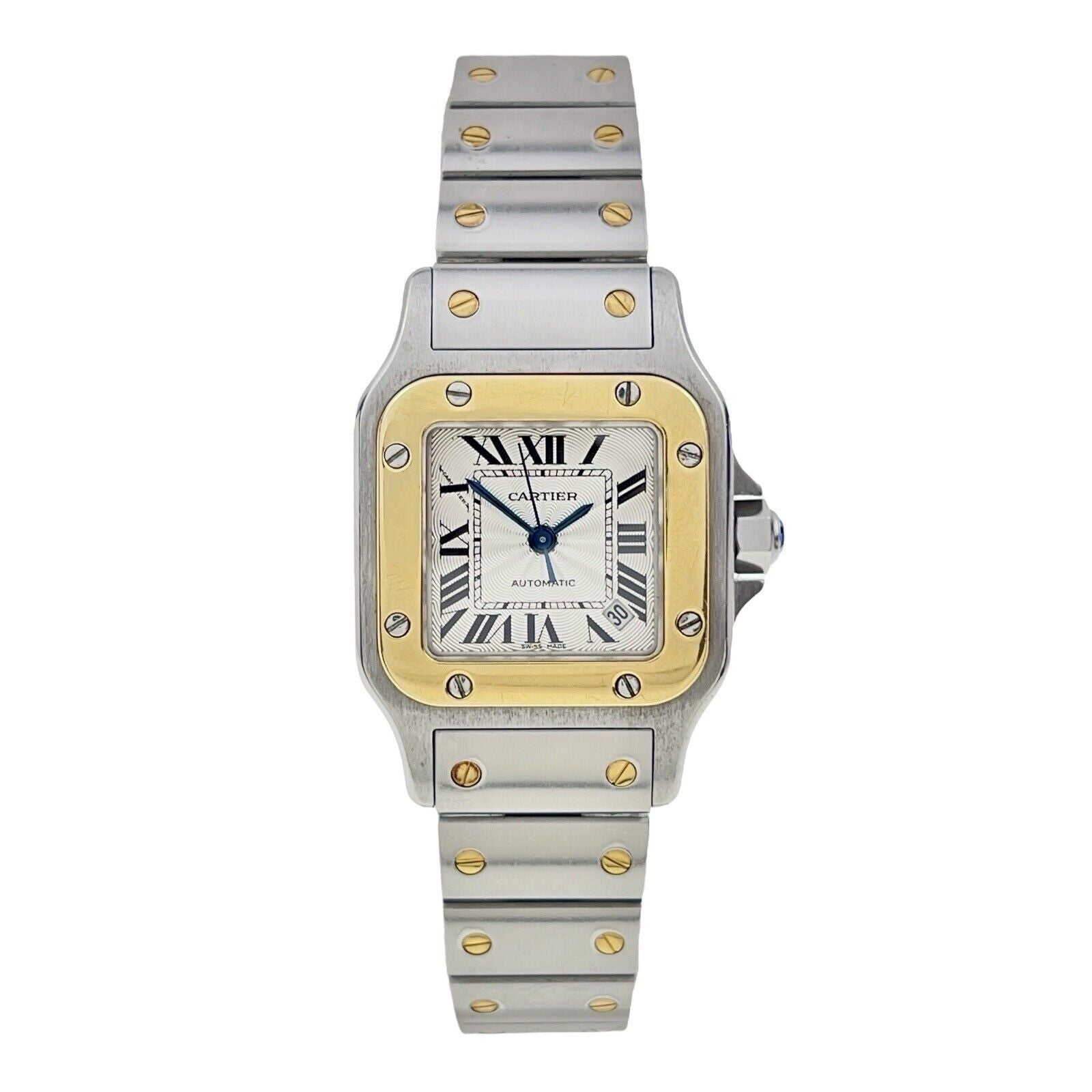 Cartier Santos Galbee Two Tone 24mm Automatic Ladies Watch 2423