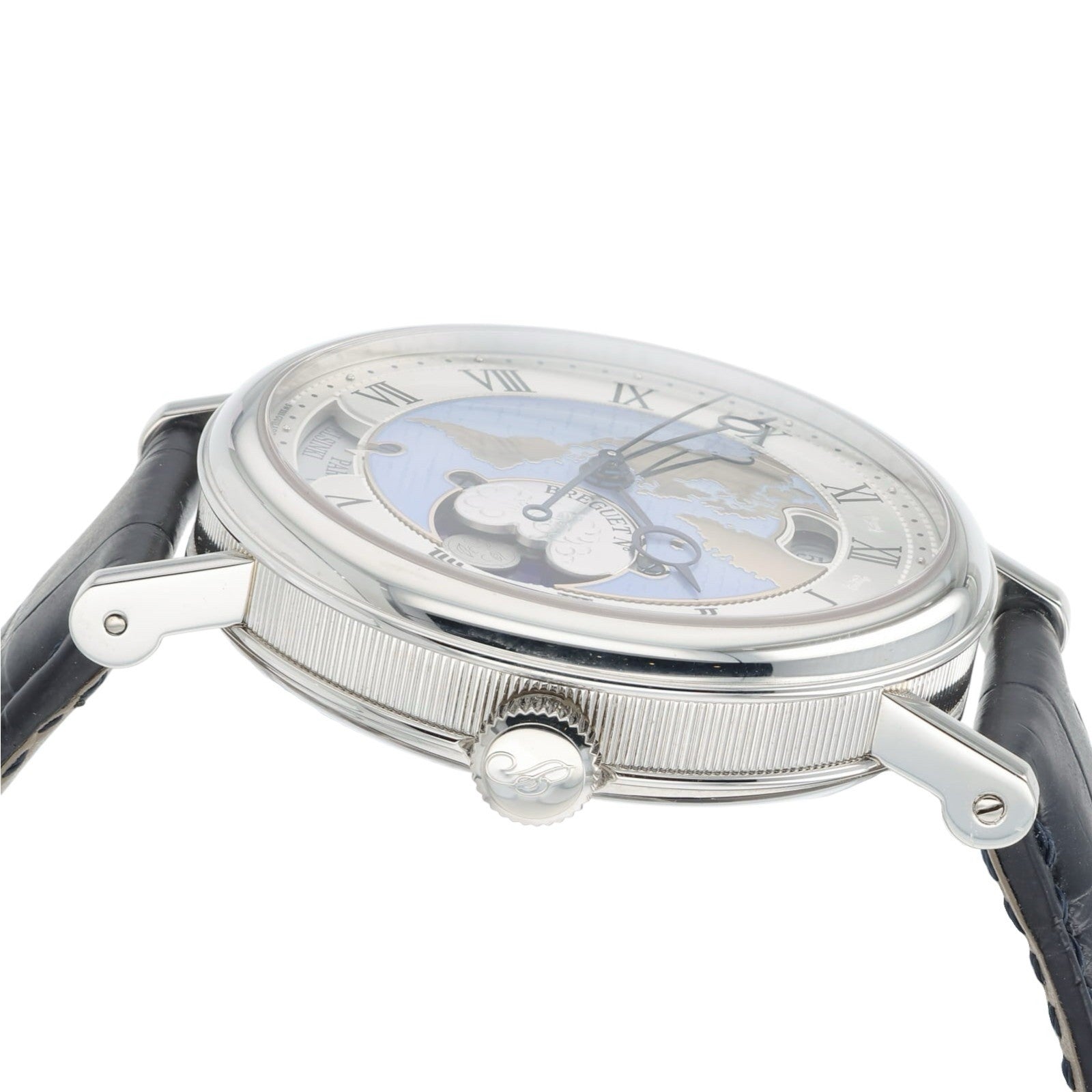 Breguet Classique Hora Mundi Platinum Silver Dial 43mm Automatic Mens 5717PTU