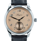Longines Master Salmon Dial Stainless Steel 38mm Automatic Mens Watch L2.843.4