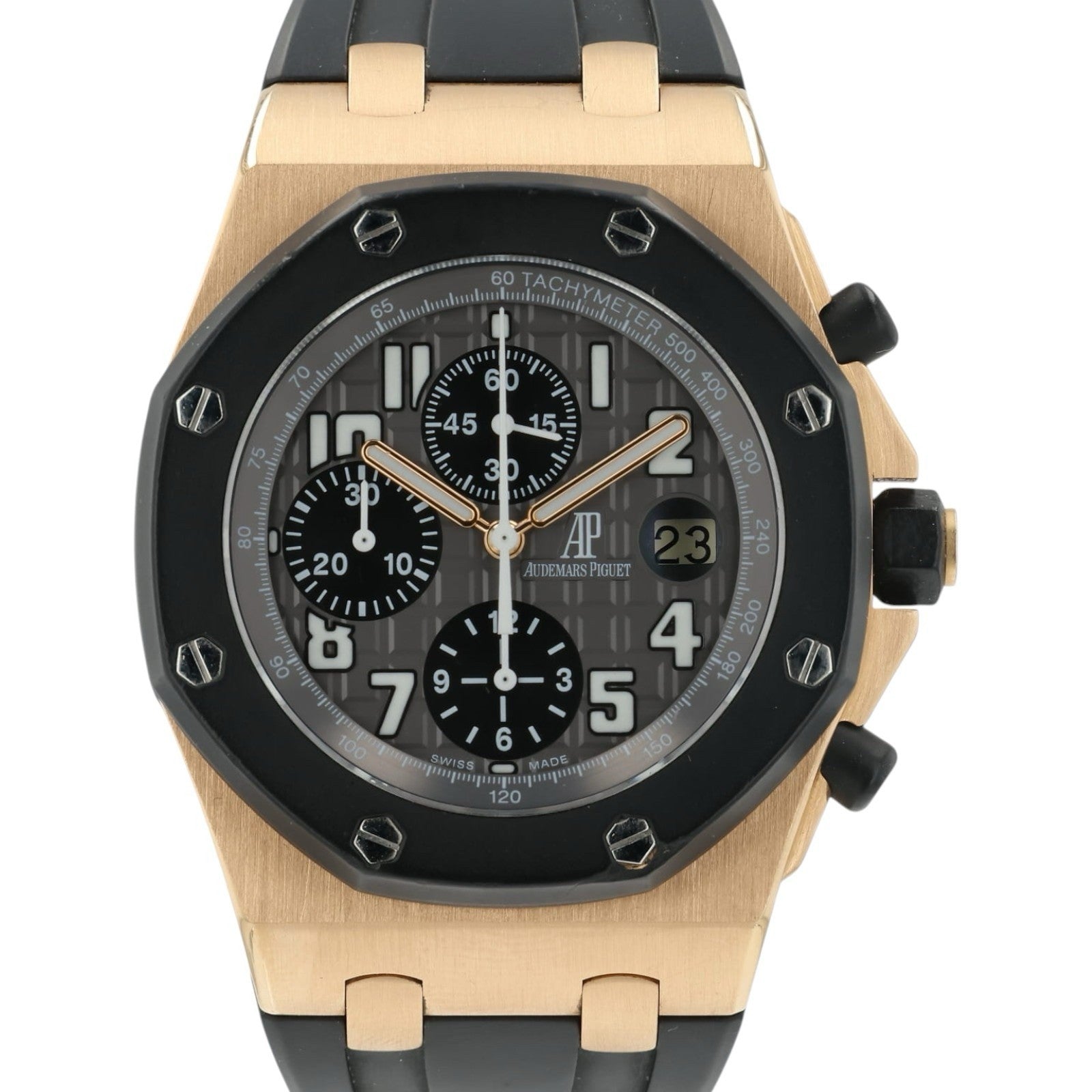 Audemars Piguet Royal Oak Offshore Rubber Clad Chrono Rose Gold Watch 25940OK