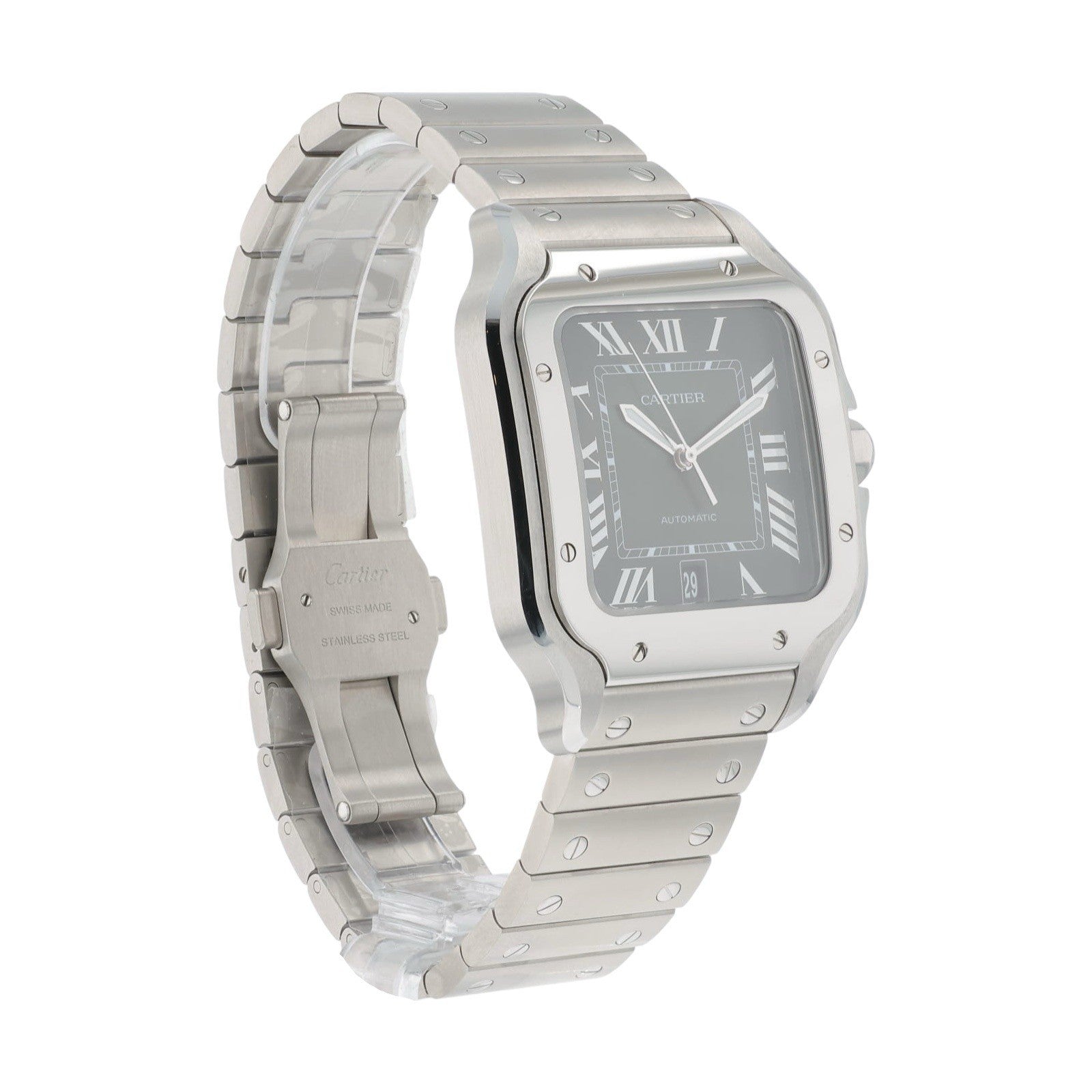 Cartier Santos Large Stainless Steel Green Dial 39mm Automatic Men’s WSSA0062