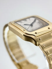 Cartier Santos Medium 18k Yellow Gold 35mm Automatic Men's Watch WGSA0030