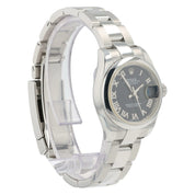 Rolex Ladies Datejust Black Dial Stainless Steel 26mm Automatic Women’s 179160