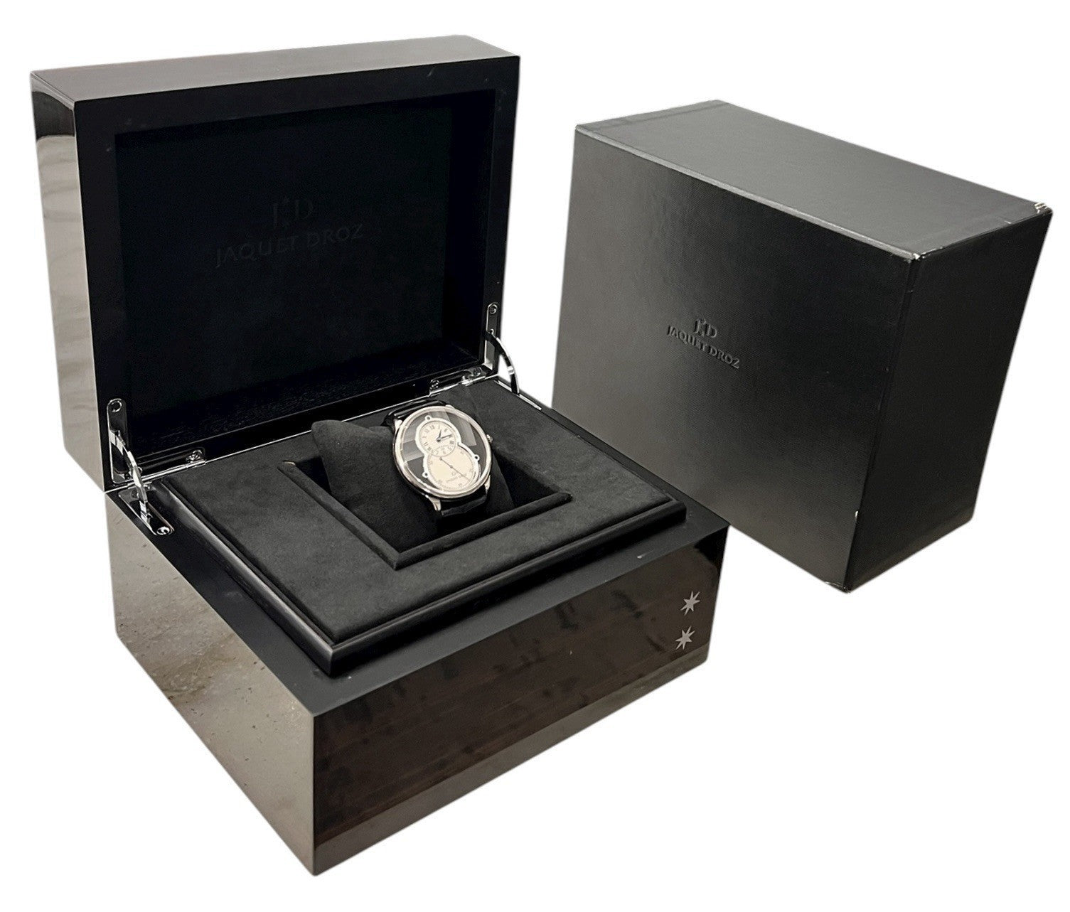 Jaquet-Droz Grande Seconde 18k White Gold 43mm Black/White Dial Mens J003034203