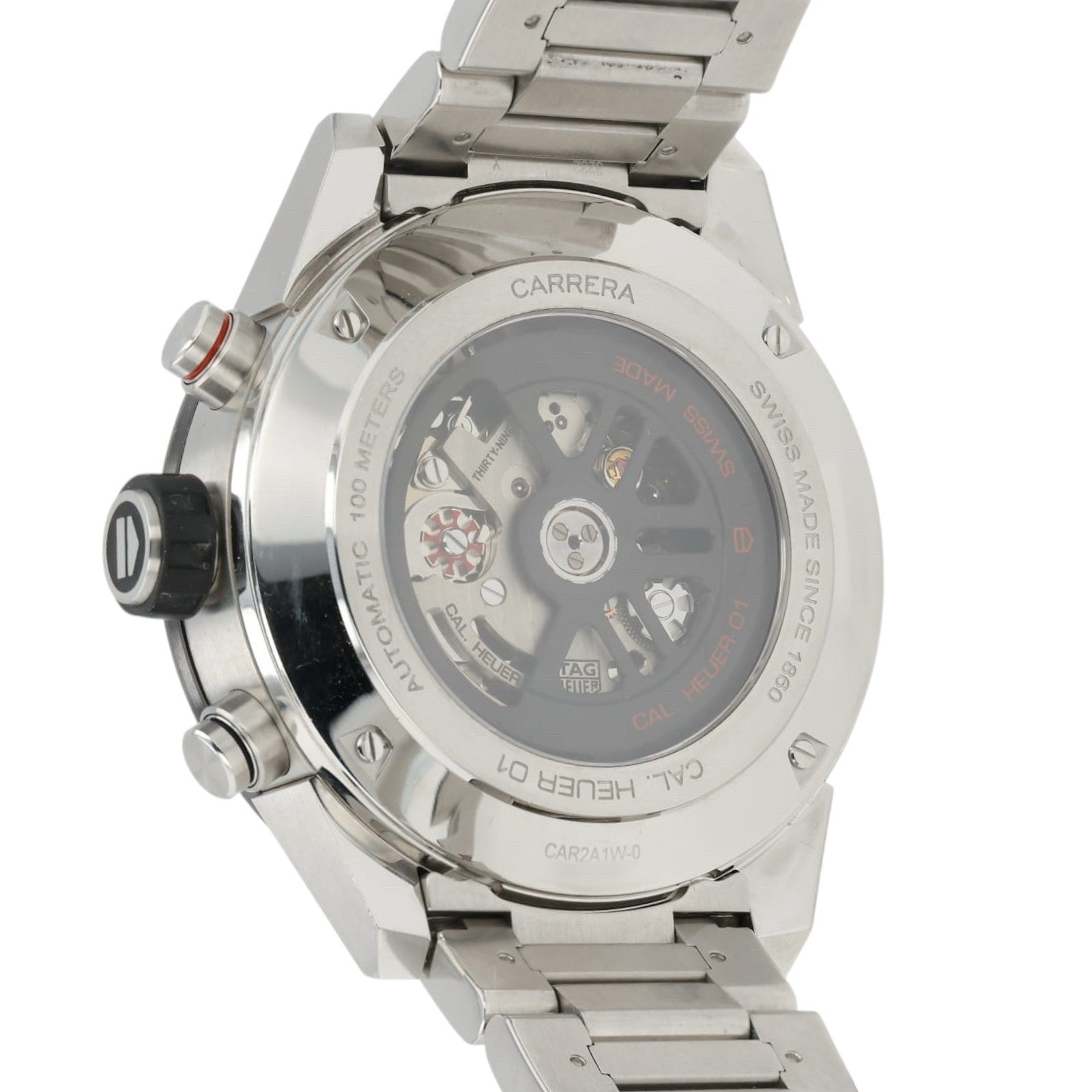 Tag Heuer Carrera Skeleton Dial Stainless Steel 45mm Automatic Mens CAR2A1W-0