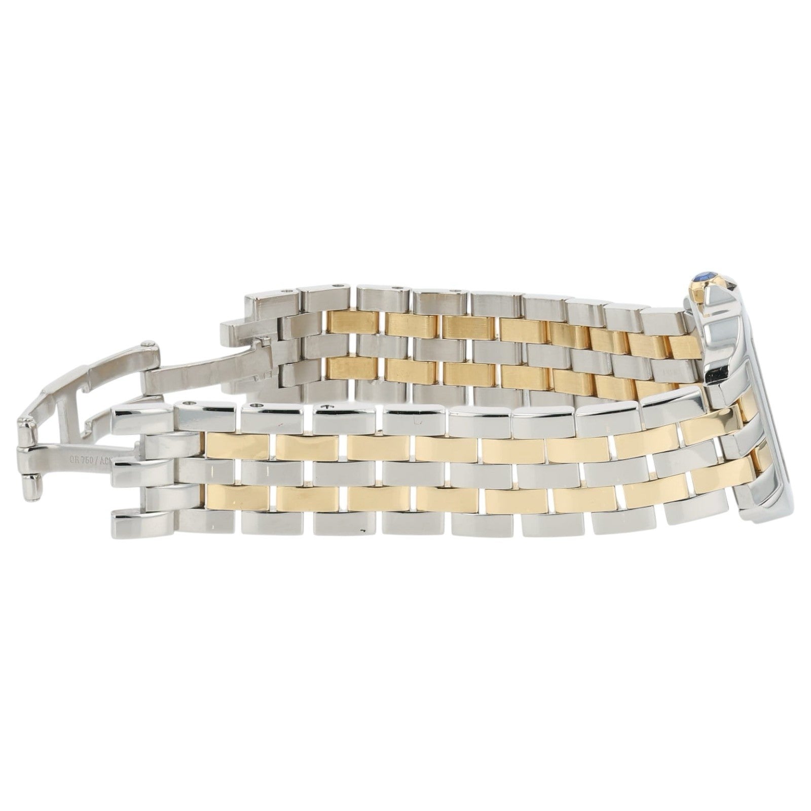 Cartier Santos Demoiselle Silver Dial Gold & Steel 27mm Quartz Women's W25067Z6