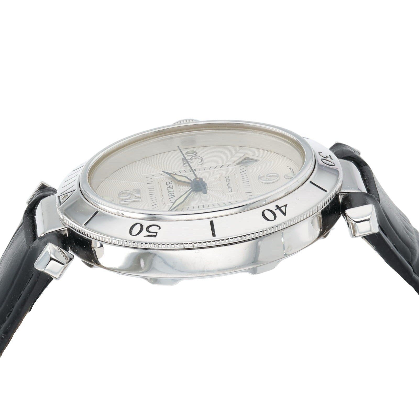 Cartier Pasha Silver Dial 18k White Gold 38mm Automatic Movement Mens Watch 2353