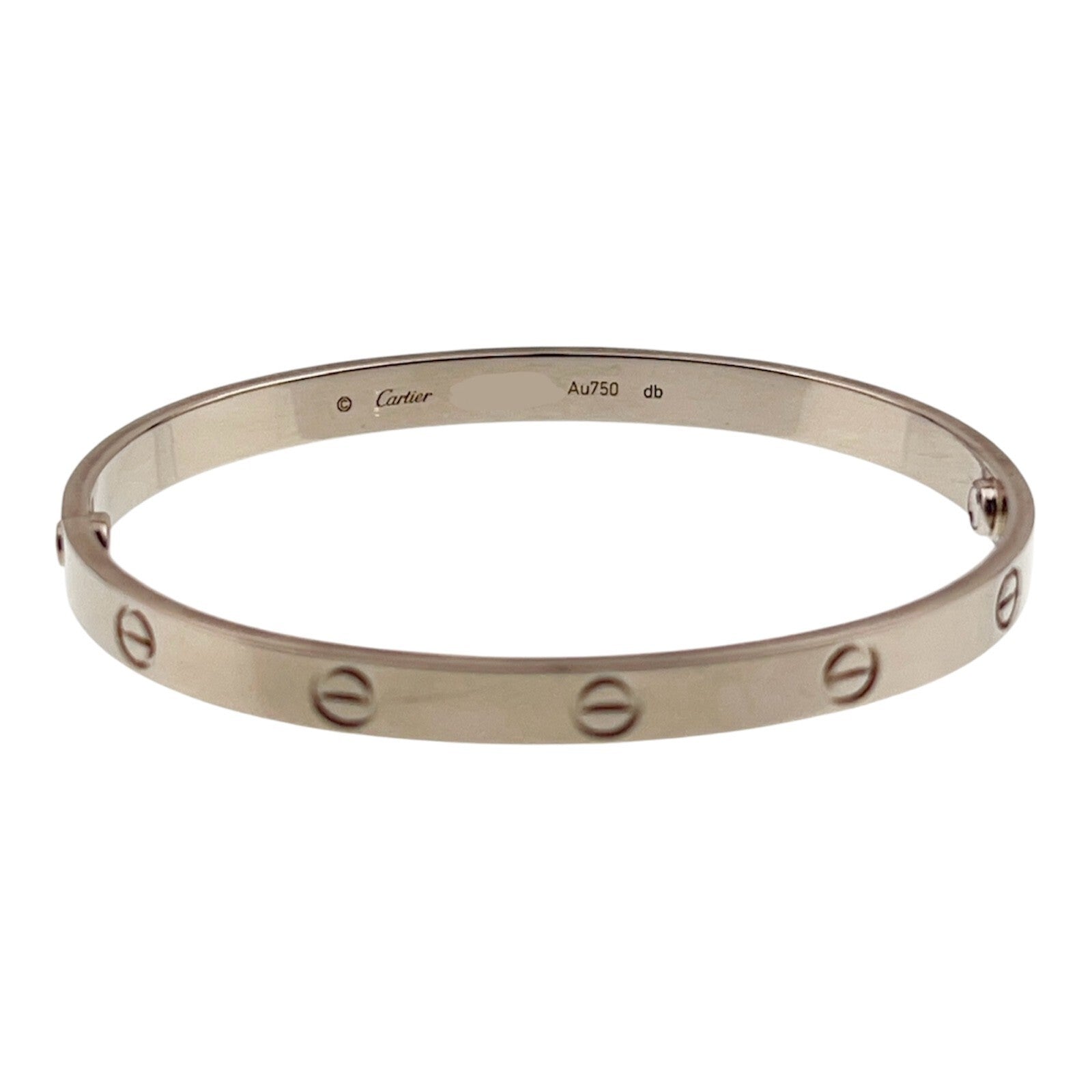 Cartier Love Bracelet Solid 18K White Gold Size 20cm Authentic W/ Box & Receipt