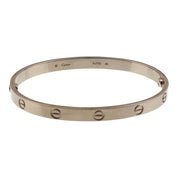 Cartier Love Bracelet Solid 18K White Gold Size 20cm Authentic W/ Box & Receipt