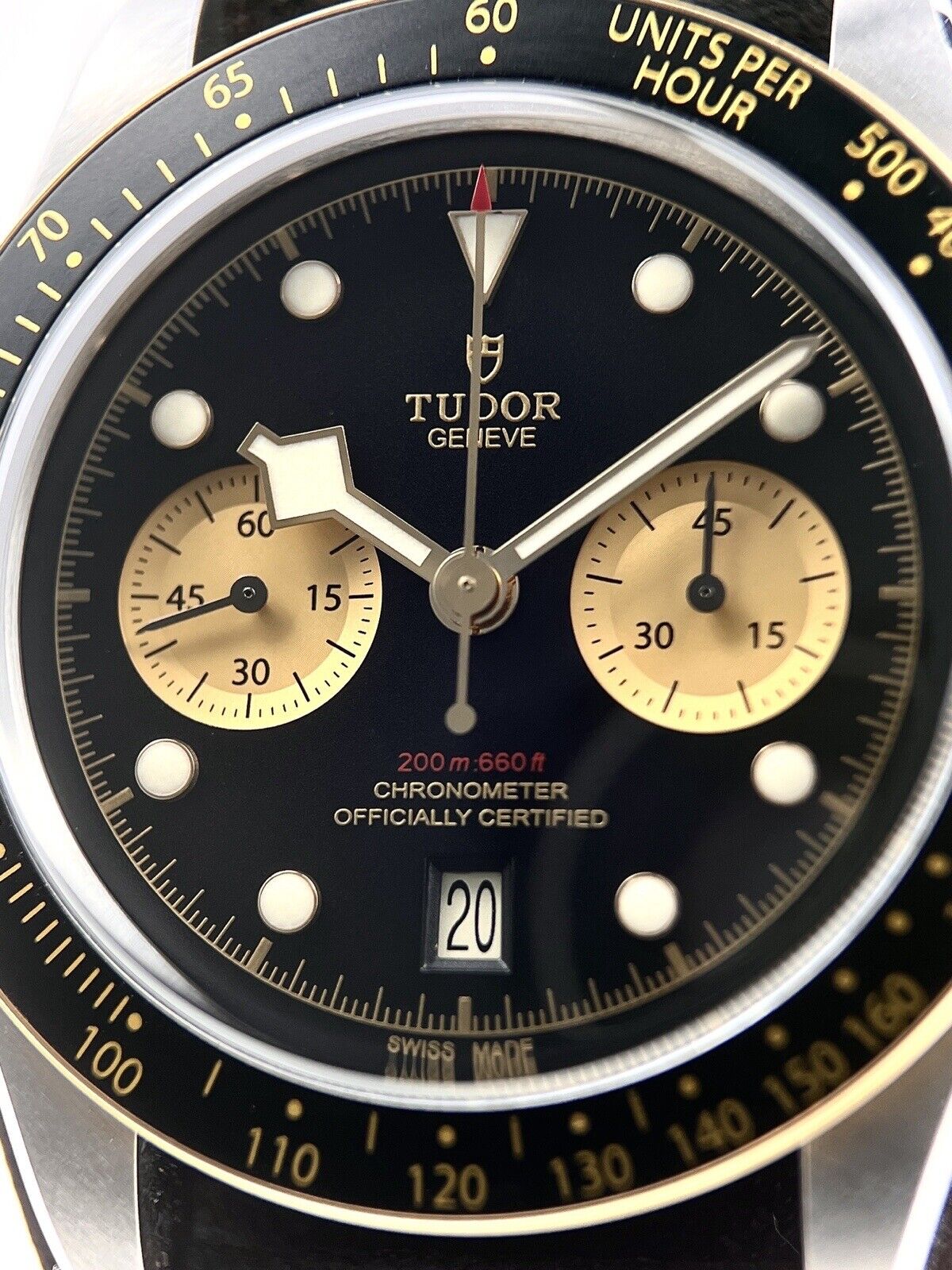 Tudor Black Bay Chrono S&G 41mm M79363N-0002 Steel & Gold on Brown Leather Strap