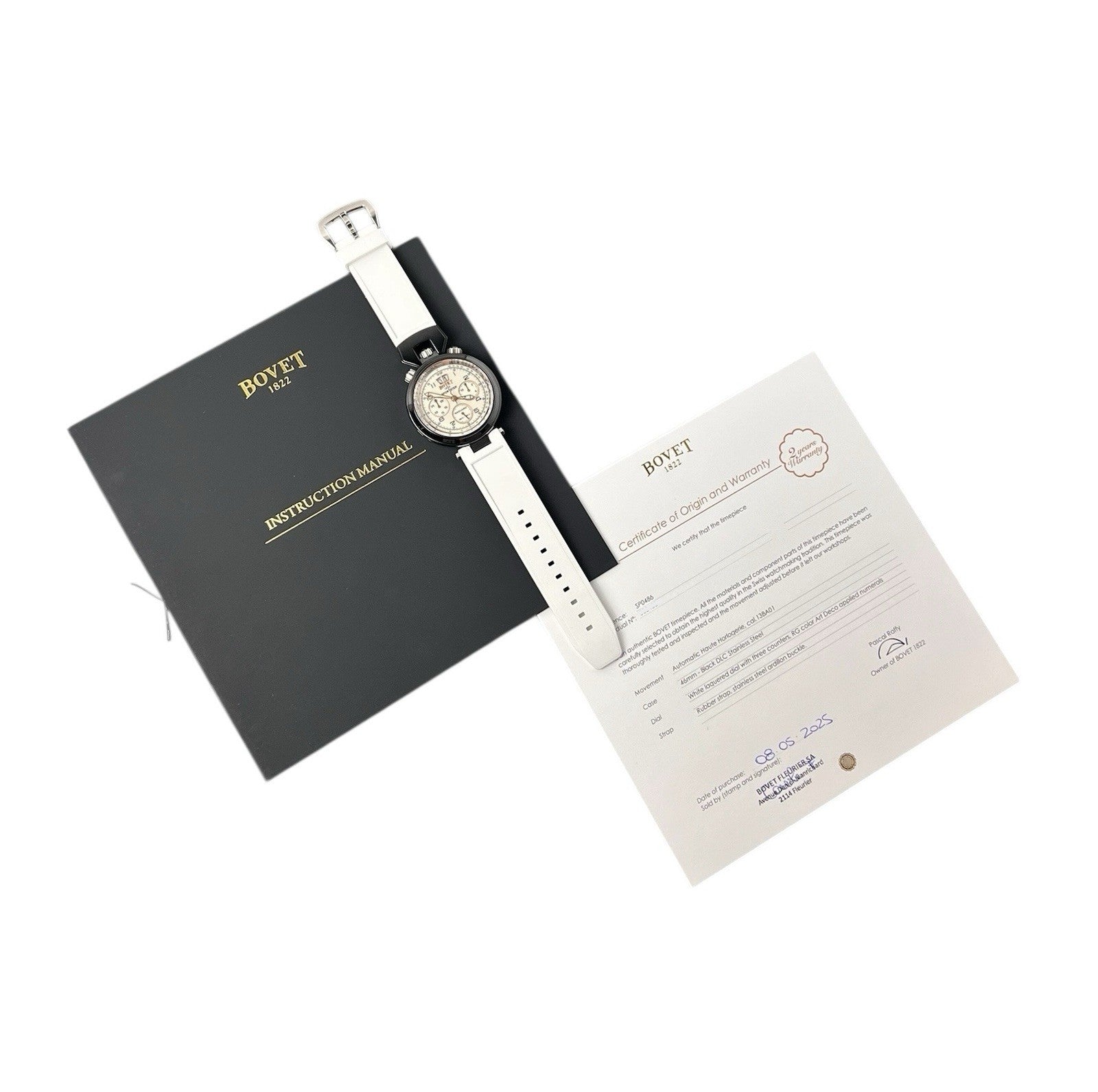 NEW 2025 Bovet Sportster Stainless Steel White Dial 46mm Automatic Watch SP0486