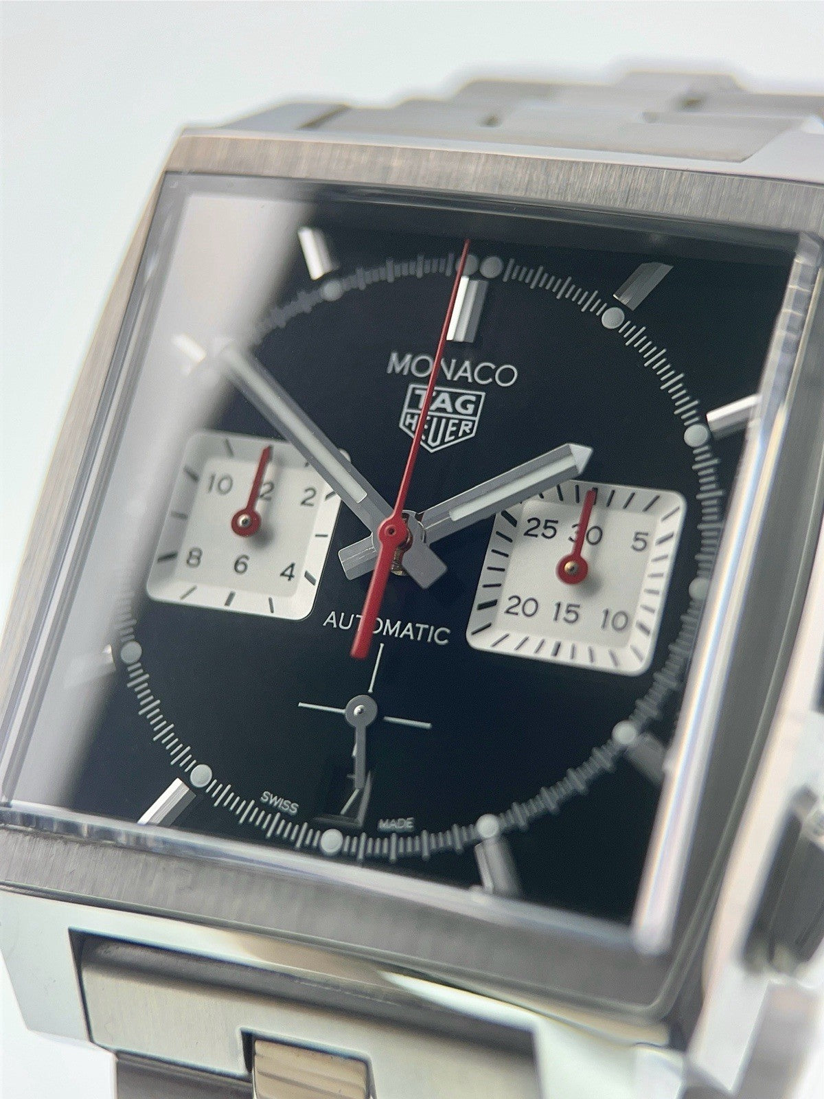 Tag Heuer Monaco Stainless Steel Black Dial 39mm Automatic Men's Watch CBL2113