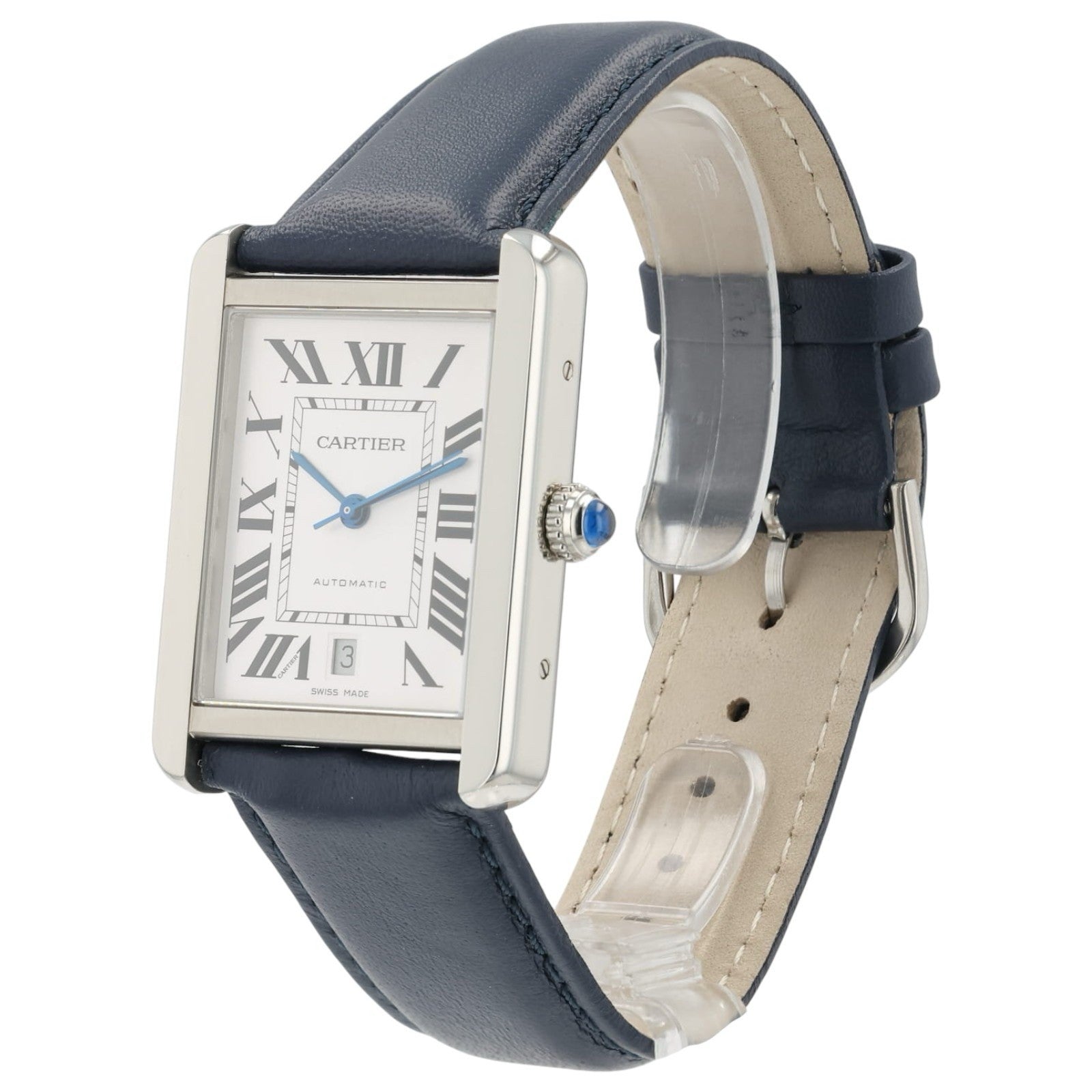 Cartier Tank XL Silver Dial Stainless Steel 31mm Automatic Men's Watch W5200027
