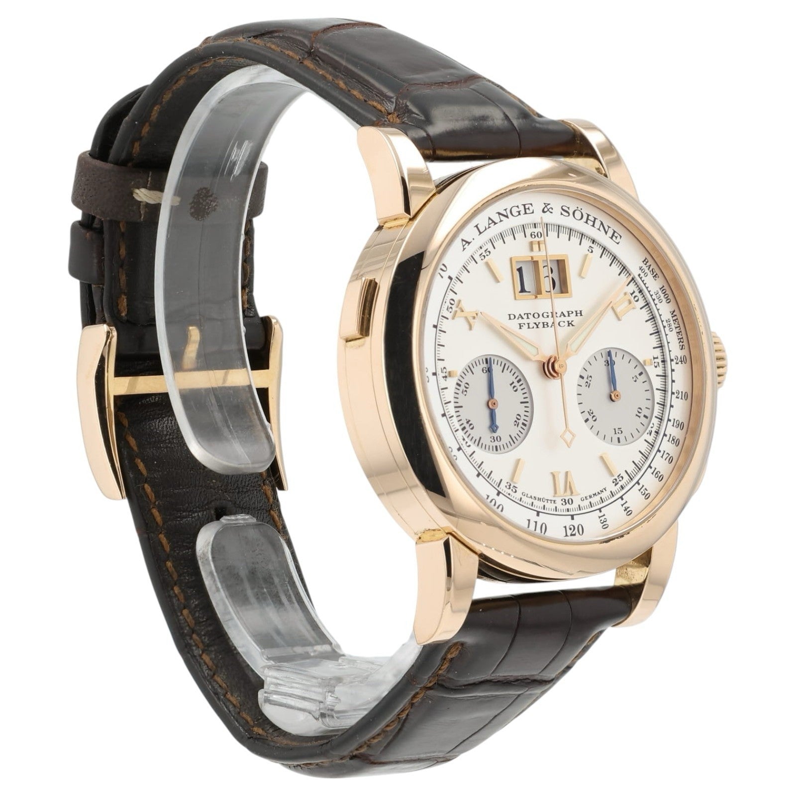 A. Lange & Sohne Datograph Silver Dial 18k Rose Gold 39mm Manual Men’s 403.032