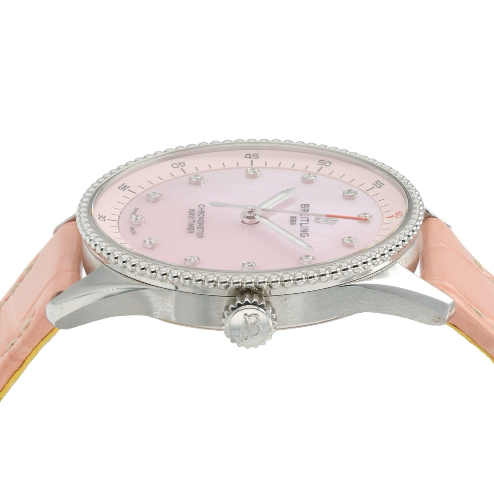 Breitling Navitimer Pink MOP Dial Steel 32mm Quartz  Women's Watch A77320