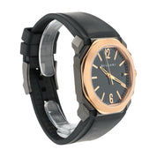 Bulgari Octo Steel And Gold Black Dial 41mm Automatic Mens Watch BGO P 41 SG