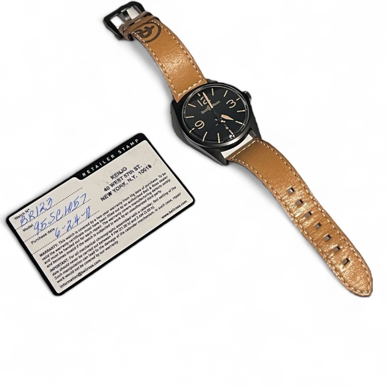 Bell & Ross Heritage PVD Stainless Steel Black Dial 41mm Automatic Mens BR123-95