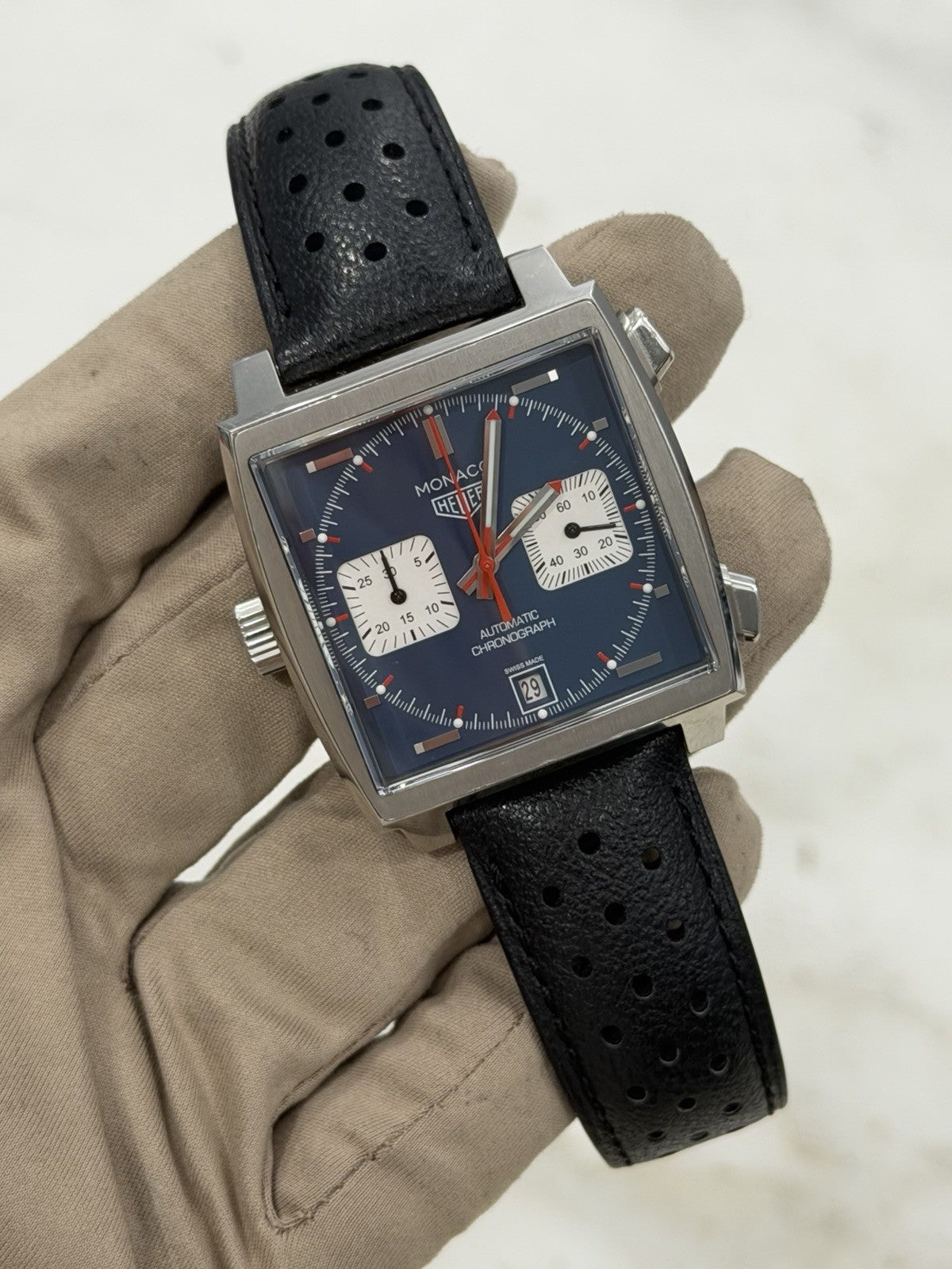 Tag Heuer Monaco “Steve McQueen” Blue Dial Steel 39mm Automatic Watch CAW211P