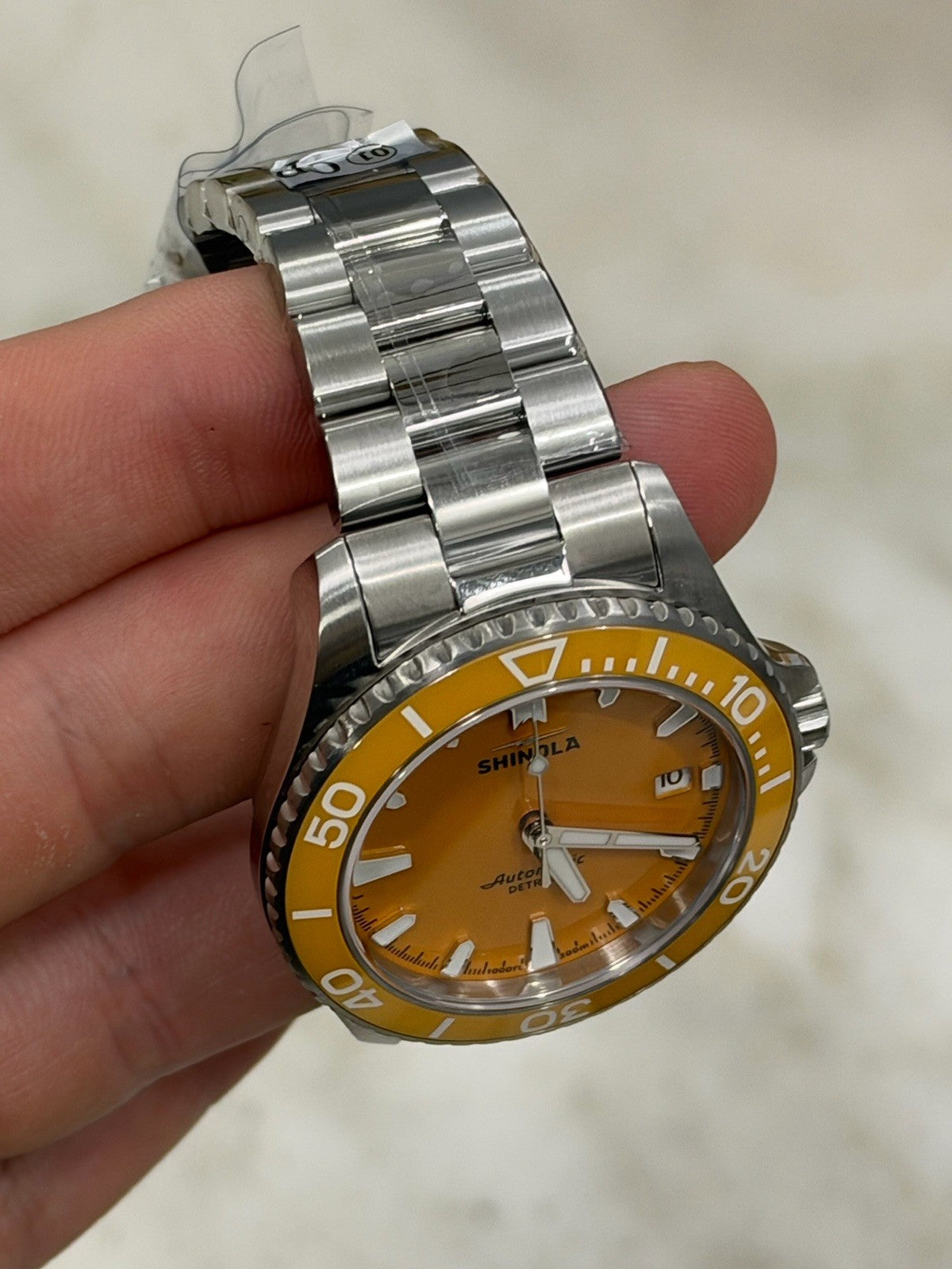 Shinola Monster Lake Huron 39mm Orange Dial Automatic Watch S0120484242