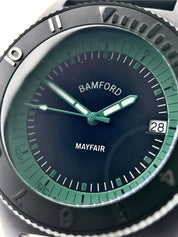 Bamford Rembrandt Mayfair Stainless Steel Black & Green Dial 40mm Quartz Watch