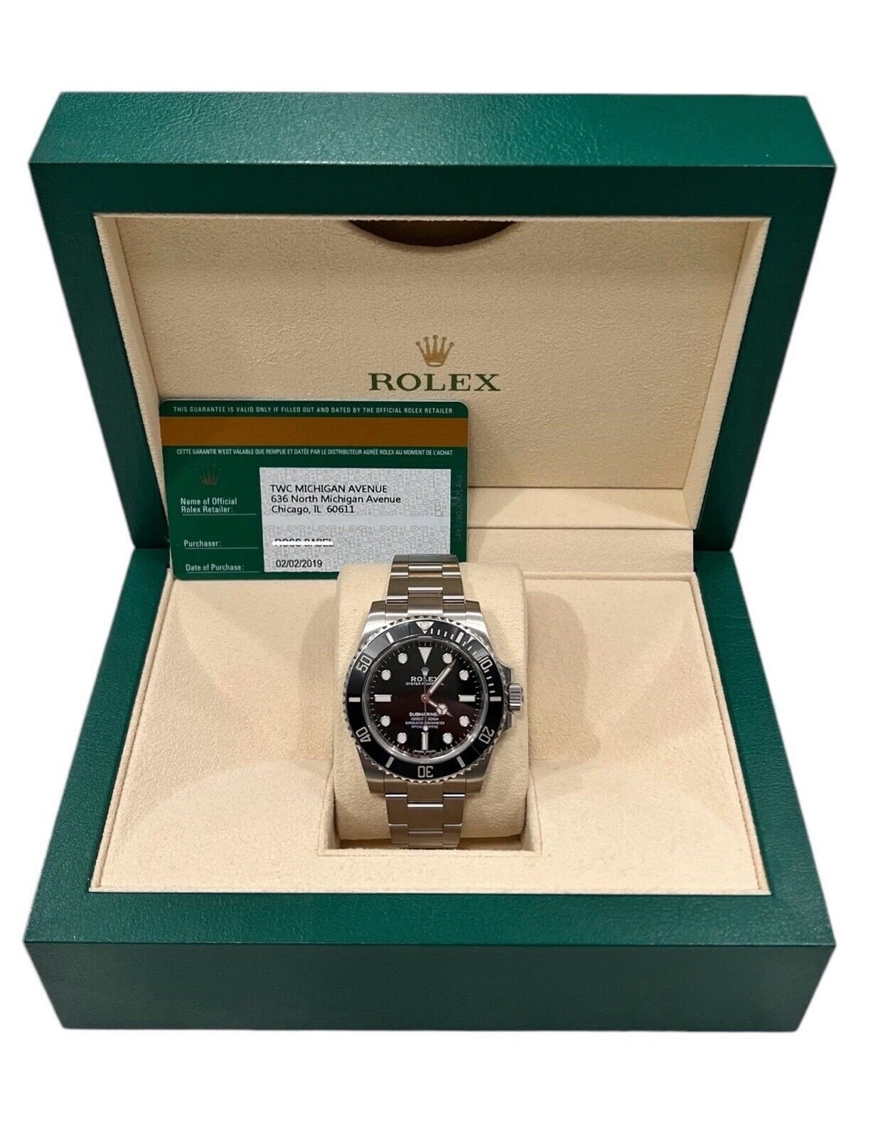 Rolex Submariner No Date Stainless Steel Black Dial 40mm Automatic Men’s 114060