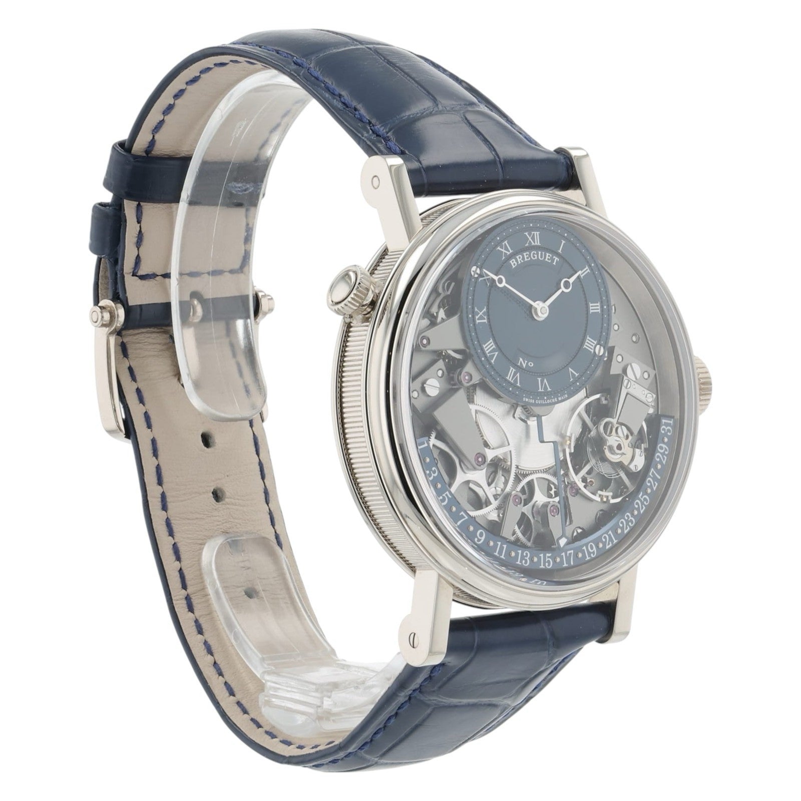 Breguet Tradition 18k White Gold Blue Dial 40mm Automatic Men's Watch 7597