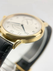 A. Lange & Sohne 18k Yellow Gold Silver Dial Manual Wind Men's Watch 206.021