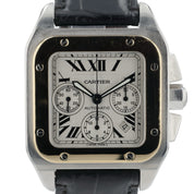 Cartier Santos Gold & Steel Silver Dial 42mm Automatic Men’s Watch W20091X7