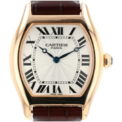 Cartier Tortue 18k Rose Gold Silver Dial 34mm Manual Wind Men’s Watch W15386851