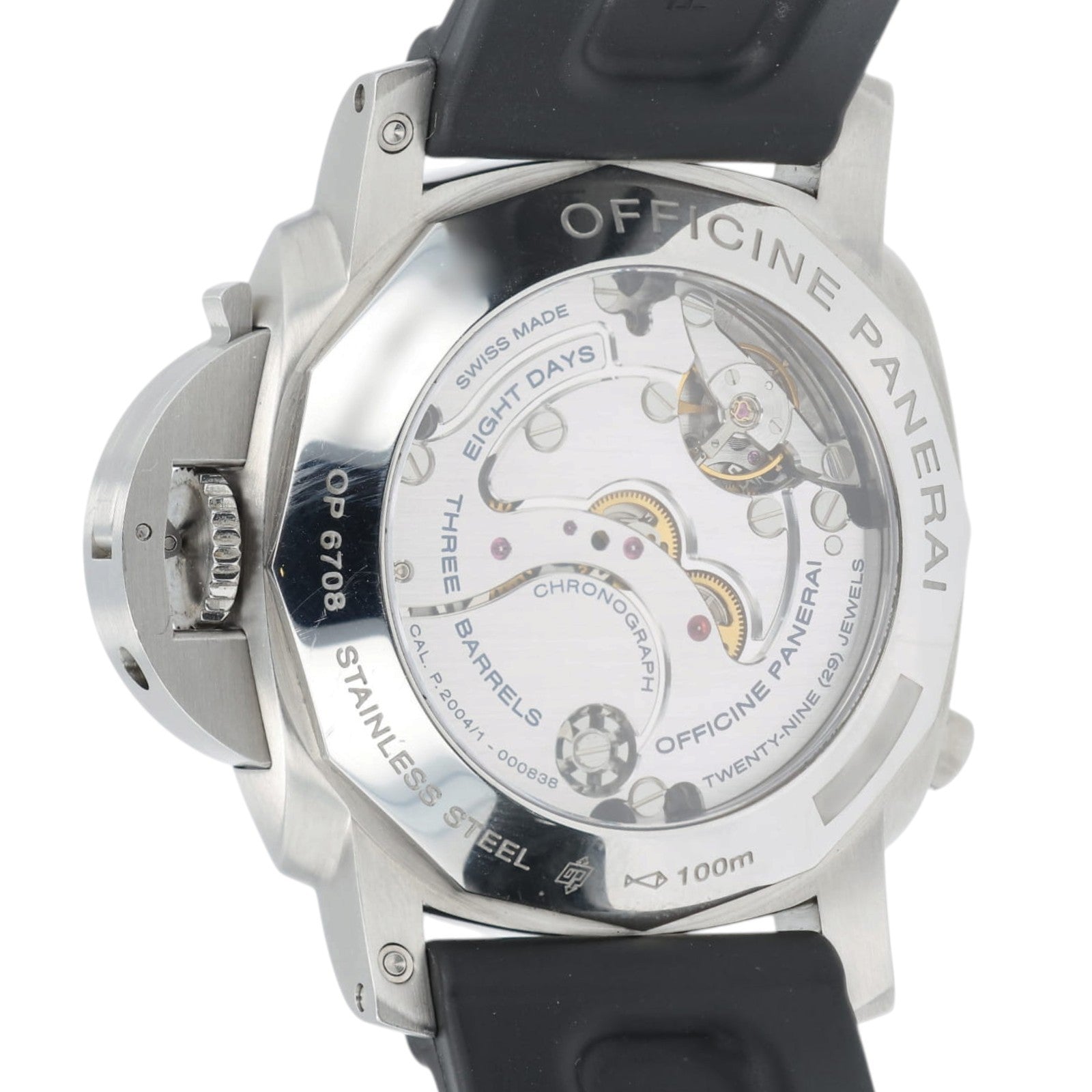 Panerai Luminor GMT 8 Days Black Dial Steel 44mm Manual Men's Watch PAM00275
