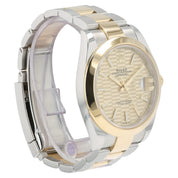 Rolex Datejust Champagne Motif Dial 18k Yellow Gold & Steel 41mm Mens 126303