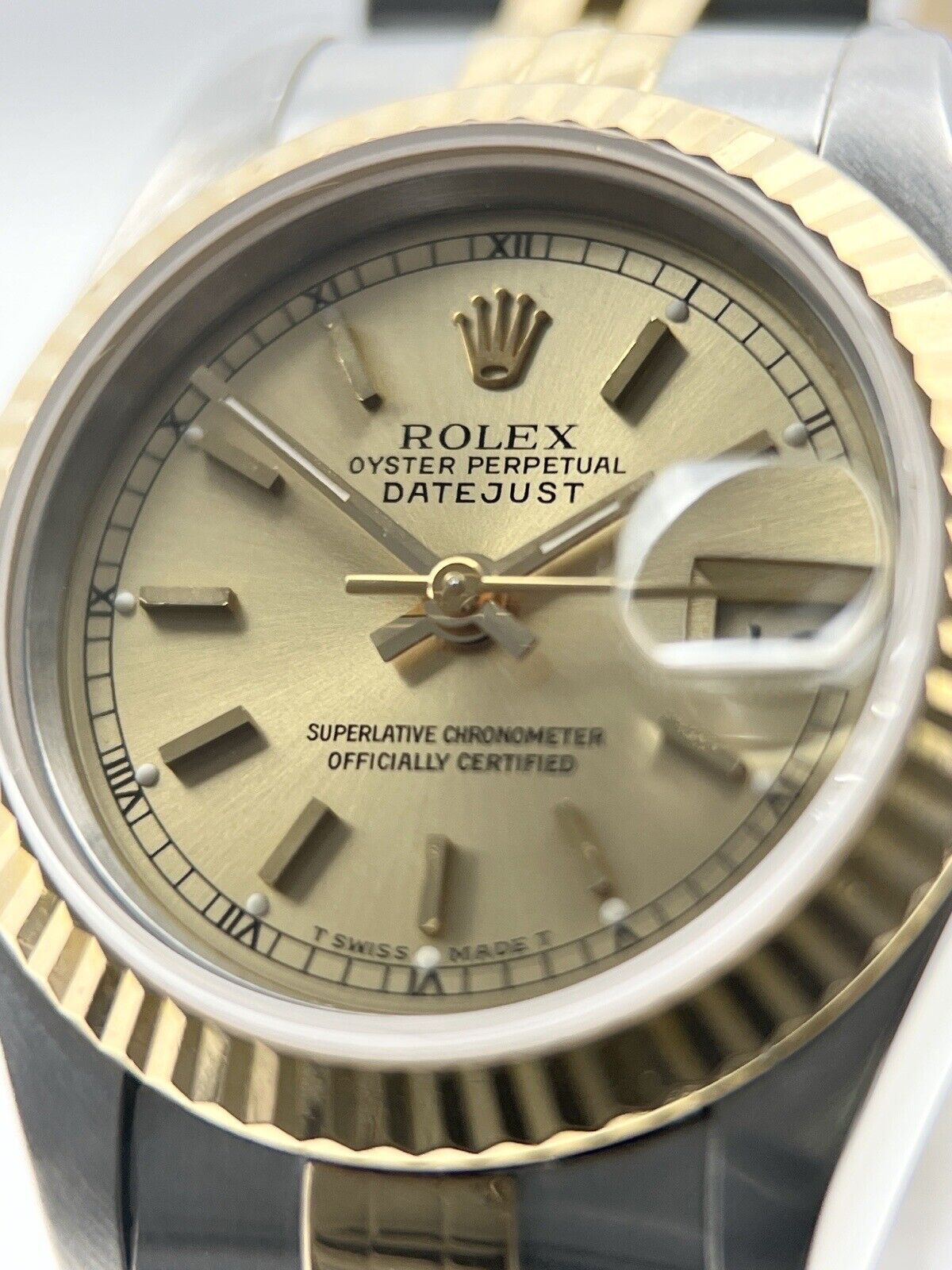 Rolex Datejust 26 Automatic Gold Color Dial 18k Yellow Gold & Steel Case 69173