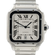 Cartier Santos Silver Color Dial Stainless Steel 39x47mm Automatic Mens WSSA0018