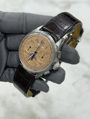 Breitling B25 Datora 42mm Premier Chronograph Calendar Moonphase Salmon AB2510