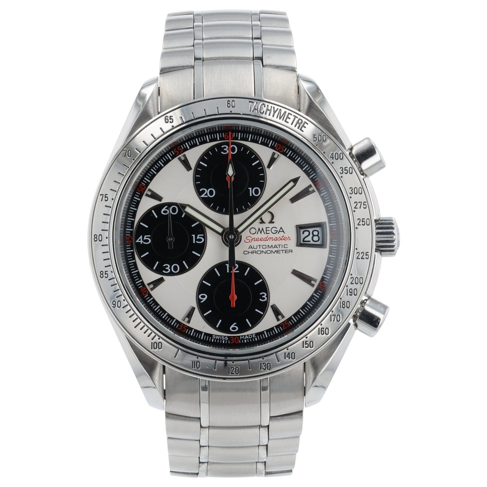 Omega Speedmaster Date White Dial 40mm Steel Automatic Men's Watch 3211.31.00