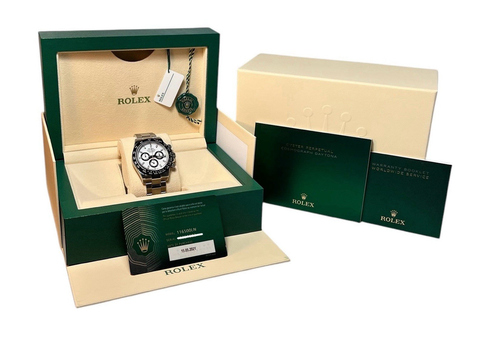 NEW Rolex Daytona Panda Stainless Steel White Dial 40mm Automatic Men’s 116500LN