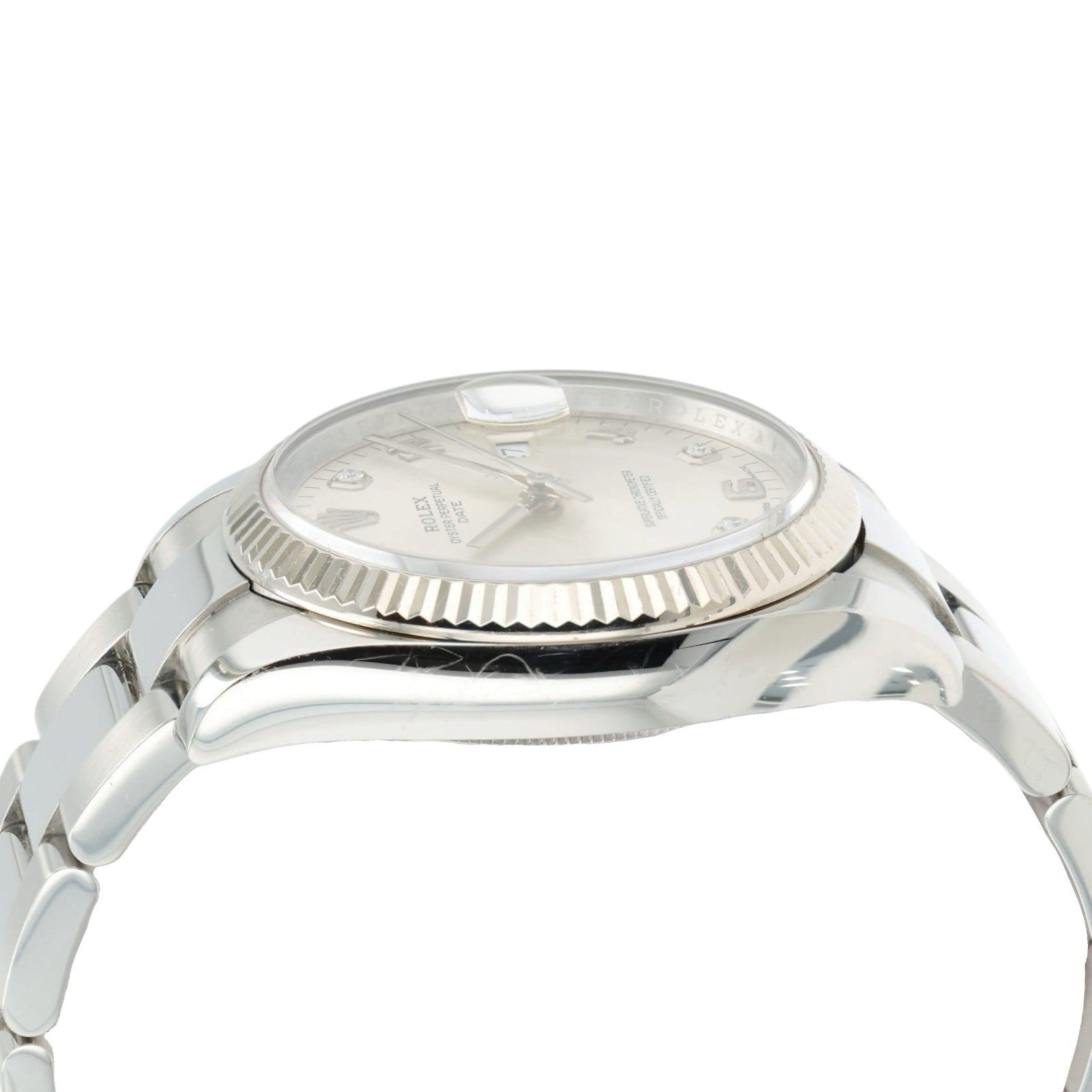 Rolex Date Silver Dial Stainless Steel 34mm Automatic Unisex Watch 115234