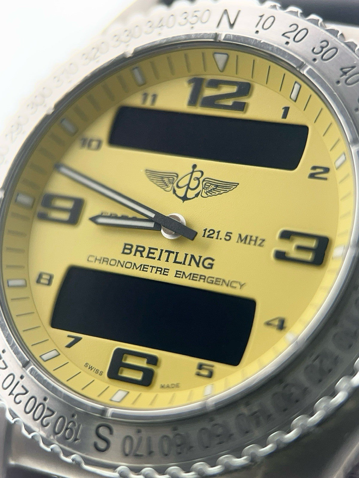Breitling Emergency Titanium Yellow Dial 43mm Digital Quartz Men’s Watch E76321