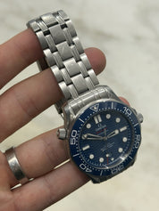 Omega Seamaster Wave 300m Diver Blue Ceramic Watch 210.30.42.20.03.001