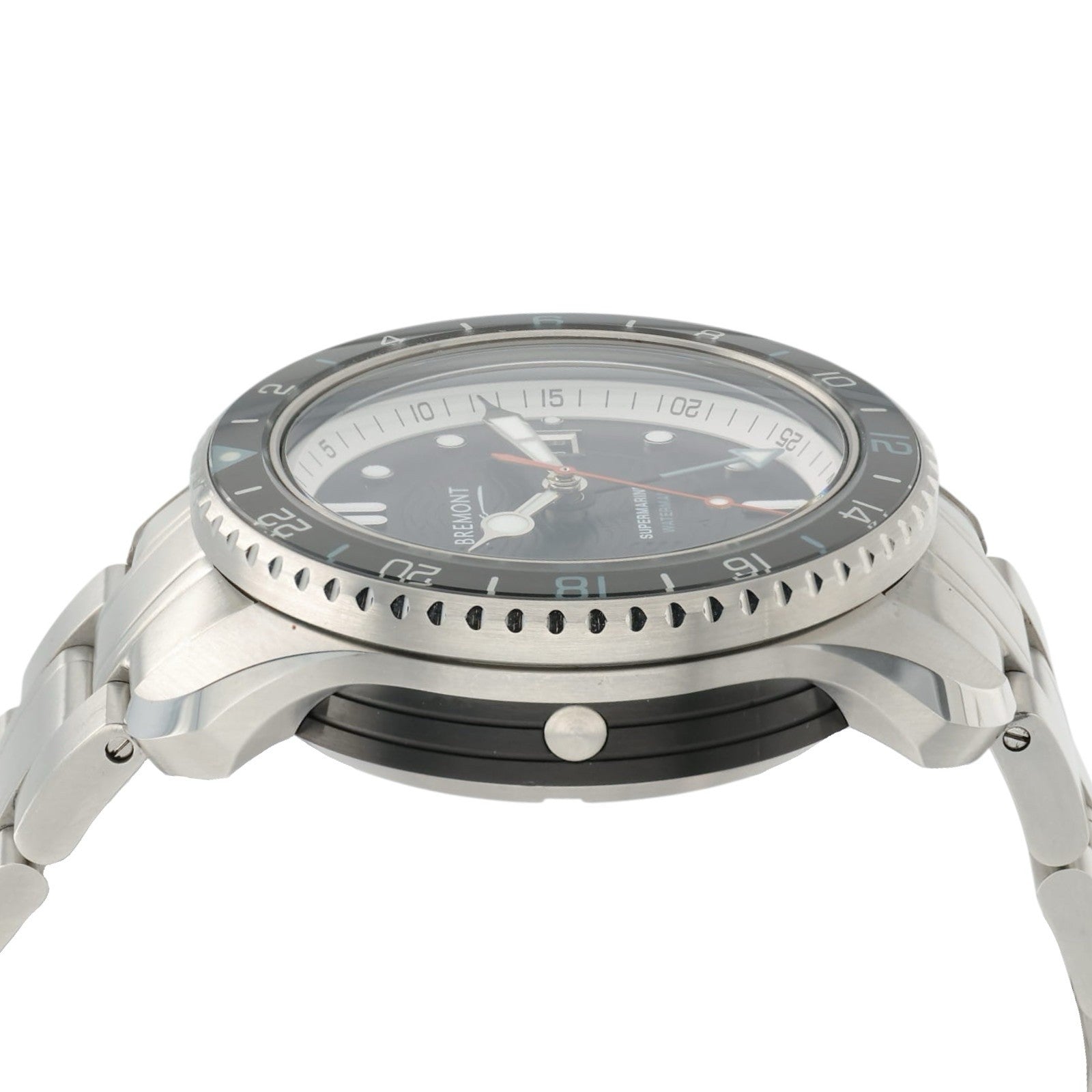 Bremont Waterman GMT Black Dial Steel 43mm Automatic Men’s Watch  - Box/Papers