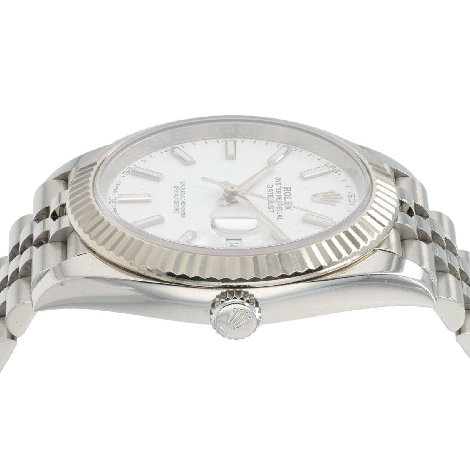 Rolex Datejust White Dial Stainless Steel 41mm Automatic Men’s Watch 126334