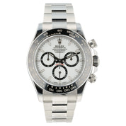 Rolex Daytona Panda White Dial Stainless Steel 40mm Automatic Men’s 126500LN