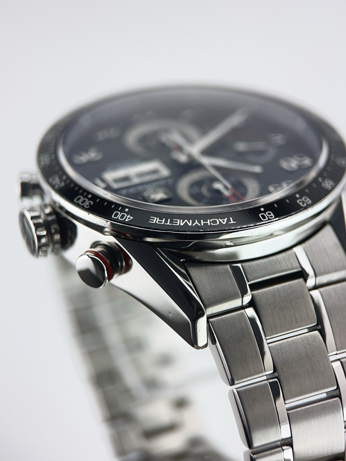 Tag Heuer Carrera Chrono Steel Black Dial 44mm Automatic Movement Men’s CV2A10