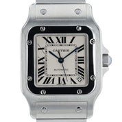 Cartier Santos Galbee Stainless Steel Silver Dial 32mm Automatic Mens Watch 2823