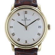 Blancpain Villeret 18k Yellow Gold White Dial 36mm Automatic Mens Watch 1158