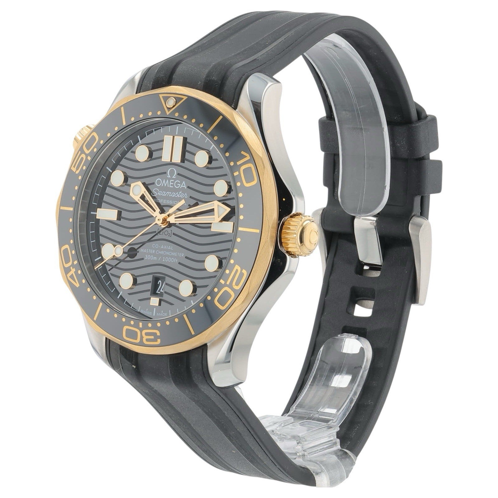 Omega Seamaster Diver Gold & Steel Black Dial 42mm Automatic 210.22.42.20.01.001