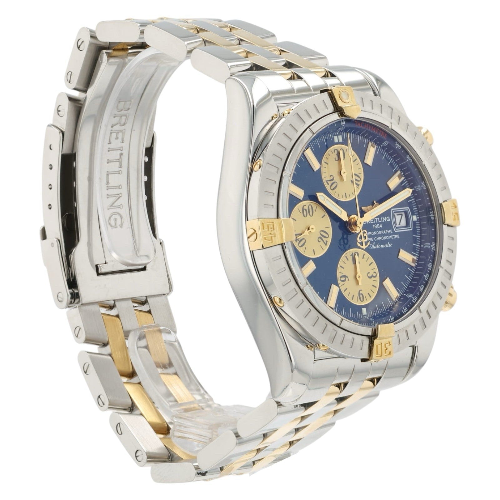 Breitling Chronomat Blue Dial Gold & Steel 44mm Automatic Men’s Watch B13356