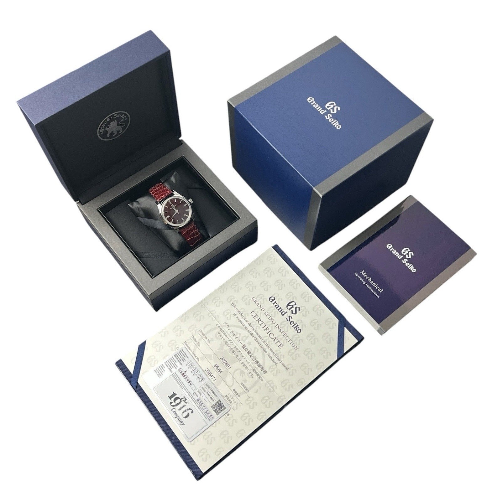 Grand Seiko Flow of Seasons Burgundy Dial Steel 37.3mm Manual Wind Mens SBGW287G