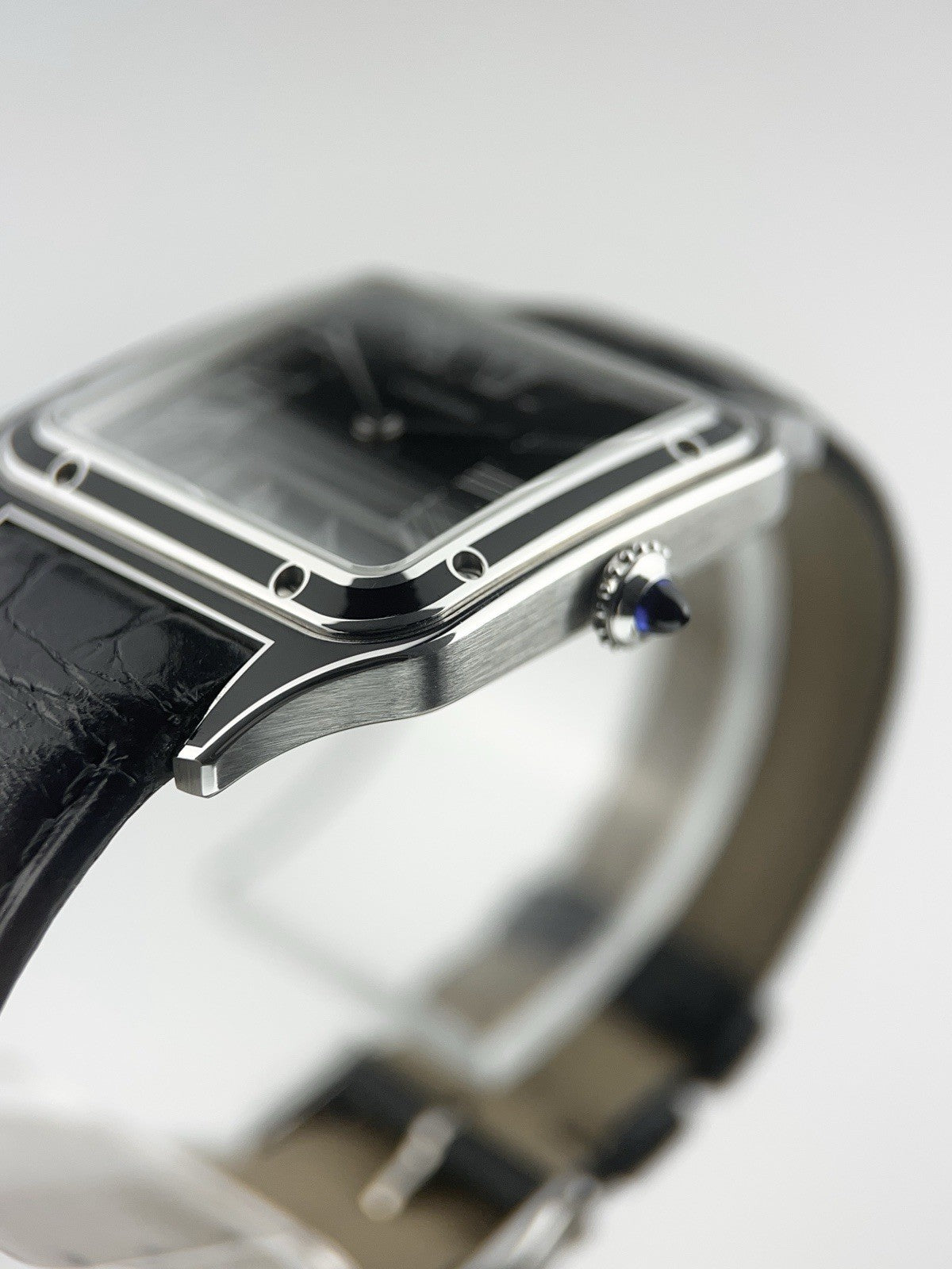 Cartier Santos Dumont Steel Black Dial 31mm Manual Wind Men’s Watch WSSA0046